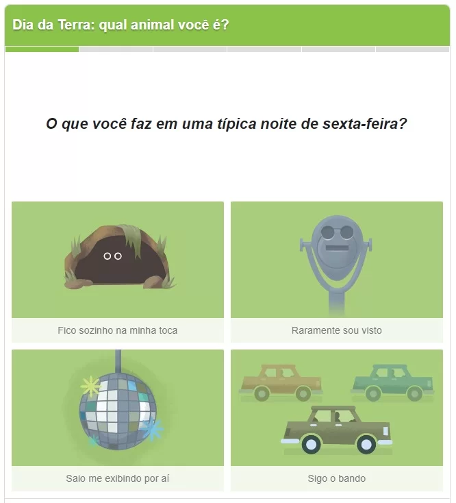 Dia da Terra: Questionário em Doodle do Google descobre 'qual